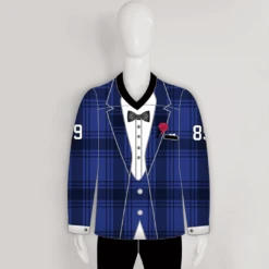 HJZ117 Blue Tuxedo Sublimated Custom Hockey Goalie Jerseys