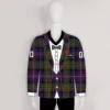 HJZ119 Scottish Tartan Tuxedo Sublimated Custom Hockey Goalie Jerseys