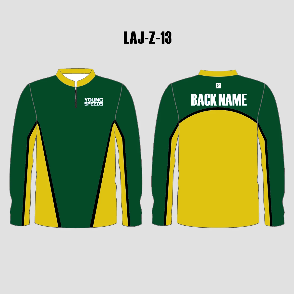 LAJZ13 Green Gold Long Sleeve Custom Archery Club Archer Jerseys 3 LAJZ13 Green Gold Long Sleeve Custom Archery Club Archer Jerseys - Image 3