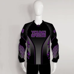 PJZ17 Skull & Bone Black Purple Grey Custom Paintball Jerseys