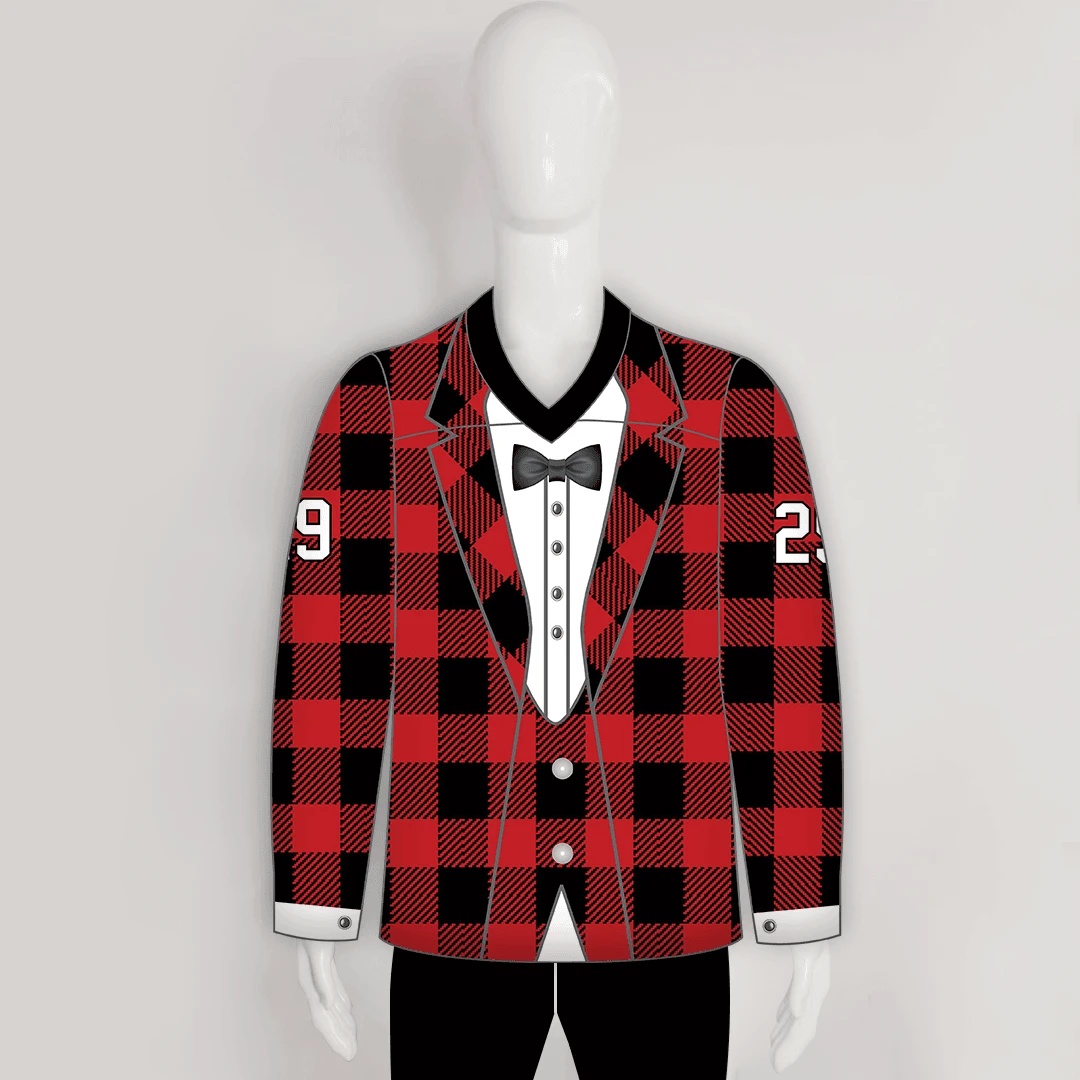HJZ118 Lumberjack Plaid Sublimated Custom Hockey Goalie Jerseys 1 HJZ118 Lumberjack Plaid Sublimated Custom Hockey Goalie Jerseys