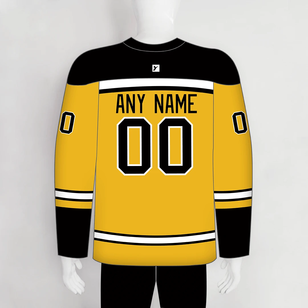 HJZ182 1966 Boston Bruins Home Custom Blank Yellow Hockey Jerseys 2 HJZ182 1966 Boston Bruins Home Custom Blank Yellow Hockey Jerseys - Image 2