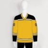 HJZ182 1966 Boston Bruins Home Custom Blank Yellow Hockey Jerseys