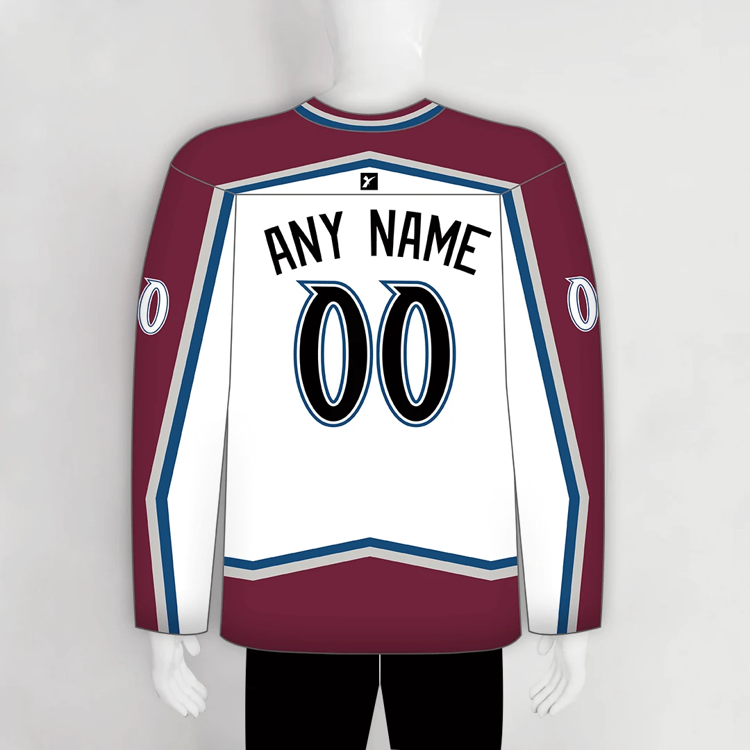 HJZ195 2001 Colorado Avalanche Custom Blank Hockey Jerseys 2 HJZ195 2001 Colorado Avalanche Custom Blank Hockey Jerseys - Image 2