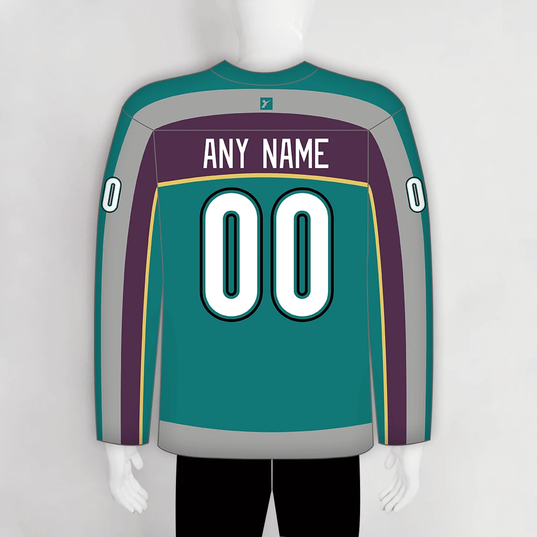 HJZ211 Anaheim Mighty Ducks 1998 Blank Custom Sublimated Hockey Jerseys 2 HJZ211 Anaheim Mighty Ducks 1998 Blank Custom Sublimated Hockey Jerseys - Image 2