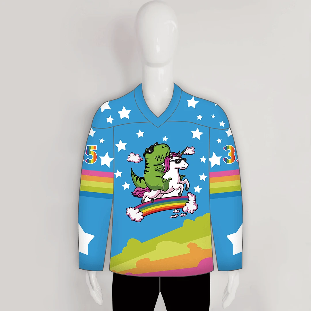 HJZ28 Hilarious Unicorn Custom Sublimated Hockey Jerseys 1 HJZ28 Hilarious Unicorn Custom Sublimated Hockey Jerseys