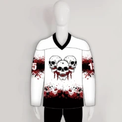 HJZ287 Three Headed Skull Sublimated Custom Cool Hockey Jerseys