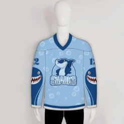 HJZ290 Sublimated Sharks Custom Hockey Jerseys