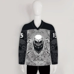 HJZ291 Gangster Skull Sublimated Custom Hockey Jerseys