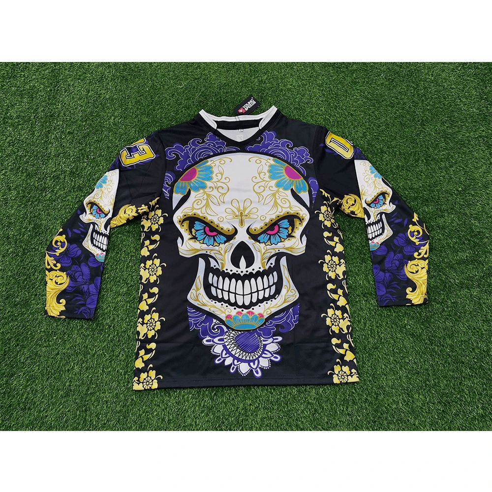 PJZ3 Purple Black Angry Sugar Skull Cool Custom Paintball Jerseys 4 PJZ3 Purple Black Angry Sugar Skull Cool Custom Paintball Jerseys - Image 4
