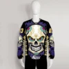 PJZ3 Purple Black Angry Sugar Skull Cool Custom Paintball Jerseys