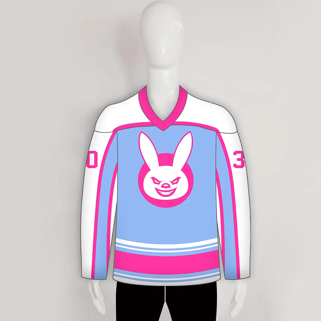 HJZ307 Bunny Sublimated Custom Hockey Jerseys 1 HJZ307 Bunny Sublimated Custom Hockey Jerseys