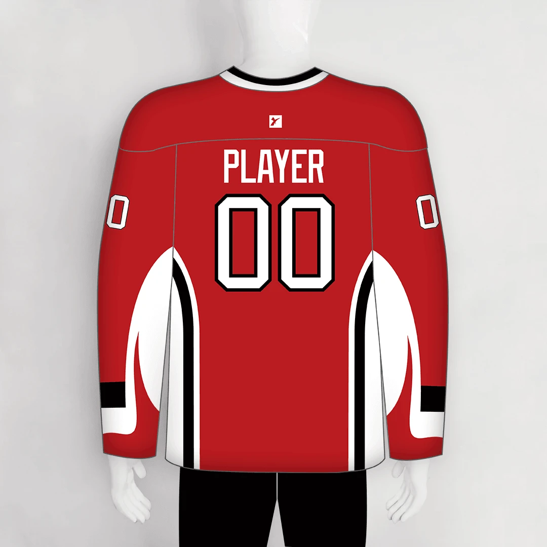 HJZ33 Red Sublimated Custom Hockey Uniforms 2 HJZ33 Red Sublimated Custom Hockey Uniforms - Image 2