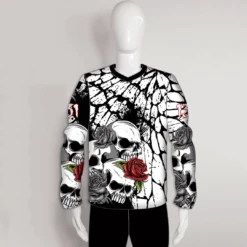 PJZ5 Skull And Rose Sublimated Custom Cool Paintball Jerseys