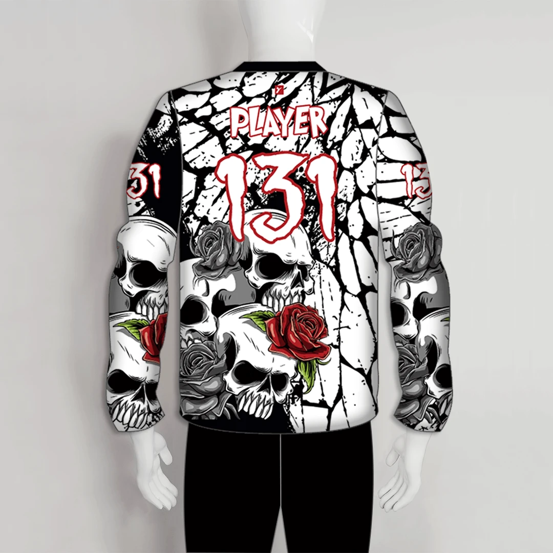 PJZ5 Skull And Rose Sublimated Custom Cool Paintball Jerseys 2 PJZ5 Skull And Rose Sublimated Custom Cool Paintball Jerseys - Image 2