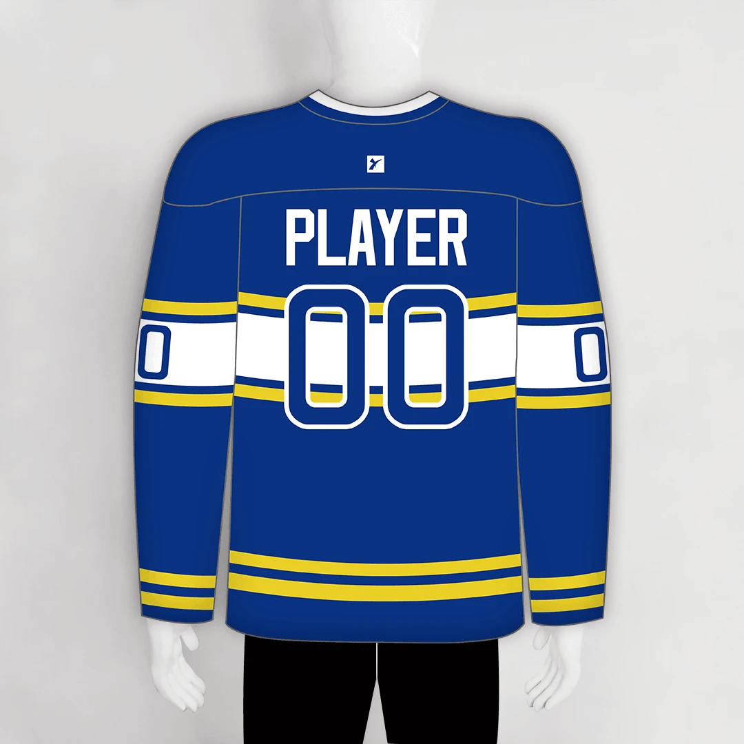 HJZ52 Blue Custom Sublimated Hockey Jerseys 2 HJZ52 Blue Custom Sublimated Hockey Jerseys - Image 2