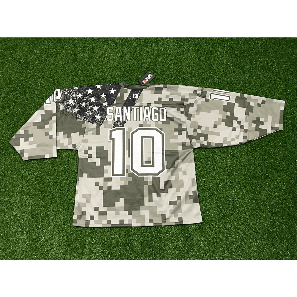 HJZ121 American Flag US Army Camo Sublimated Custom Hockey Jerseys 5 HJZ121 American Flag US Army Camo Sublimated Custom Hockey Jerseys - Image 5