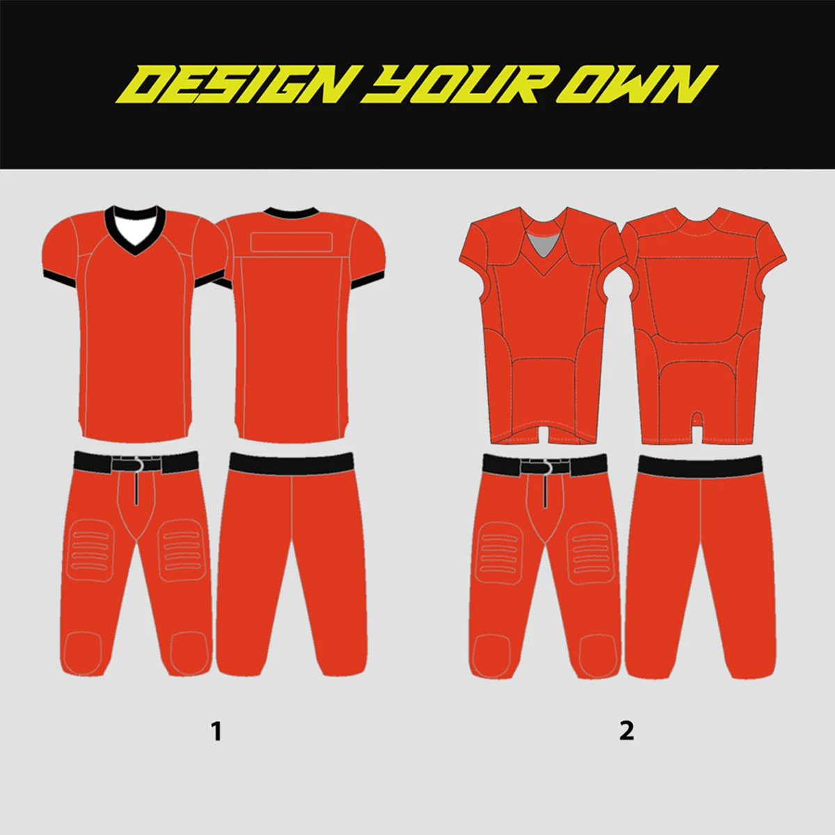 Sublimation Custom Football Uniform - DESIGN YOUR OWN 1 Sublimation Custom Football Uniform - DESIGN YOUR OWN
