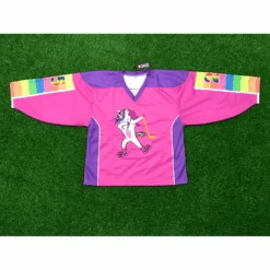 HJZ27 Dabbing Unicorn Sublimated Custom Hockey Jerseys -YoungSpeeds Shop qq