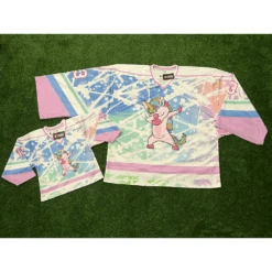 HJL1 Sparkle Dabbing Unicorn Custom Hockey Jerseys -YoungSpeeds Shop uo
